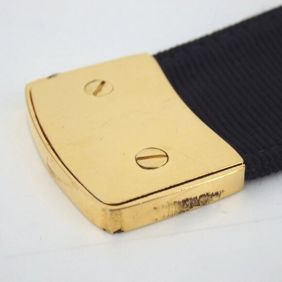 Authentic Salvatore Ferragamo Vala belt Nylon jacquard/metal [Used] - Picture 7 of 8